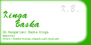 kinga baska business card